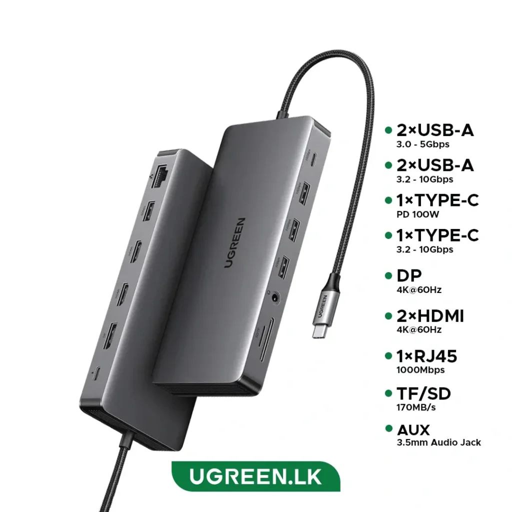 UGREEN-13-in-1-Type-C-Multifunction-Hub-CM681-15978-1-Year-Warrantry-ugreen SRI LANKA