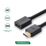 UGREEN 2 Meter 4K@60hz HDMI Male to Female Extension Cable - HD107 - 10142 - 1 Year Warranty