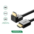 UGREEN 2 Meter 4K@60Hz HDMI Male to Male 90 Degree Black Cable - HD103 - 10173 - 1 Year Warranty