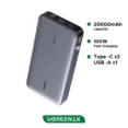 UGREEN 20000mAh 100W Two-way Fast Charging Power Bank - PB720 - 25188 - 1 Year Warranty