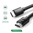 UGREEN 3 Meter 4K@60Hz HDMI Male to Male Nylon Braided Cable - HD119 - 40102 - 1 Year Warranty