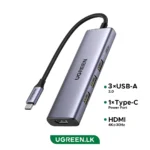 UGREEN 5 - in - 1 Type C HUB - CM511 - 15596 - 1 Year Warranty