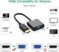 UGREEN DP Male to VGA Female Converter - DP109 - 20415 - 1 Year Warranty - Image 4