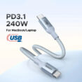 UGREEN 1 Meter 240W E-Marker Chip USB-IF Certified Type-C to Type-C PD Fast Charging Cable - L534 - 75731 - 1 Year Warranty - Image 3