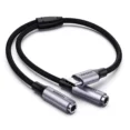 UGREEN 25cm USB Type C Male to 3.5mm 2 Female Audio Cable - AV144 - 30732 - 1 Year Warranty